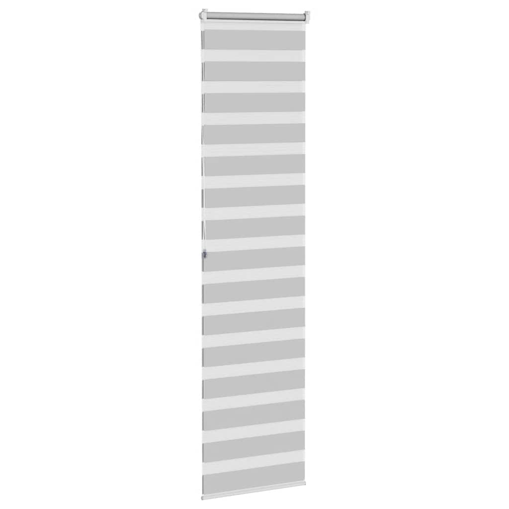 Double Roller Blind Light Grey 55x200 cm Fabric Width 50.9 cm Polyester