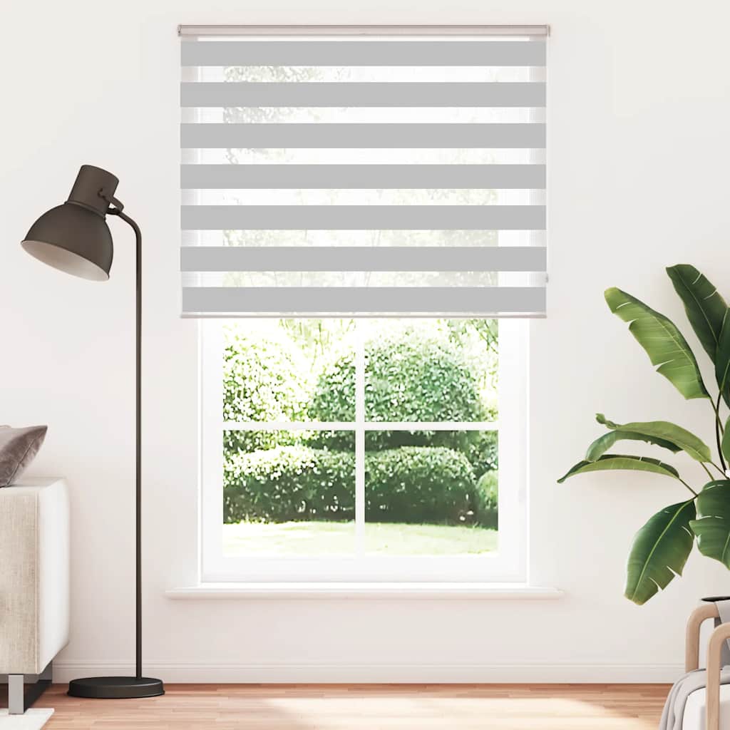 Doppelrollo Hellgrau 145x200 cm Stoffbreite 140,9 cm Polyester