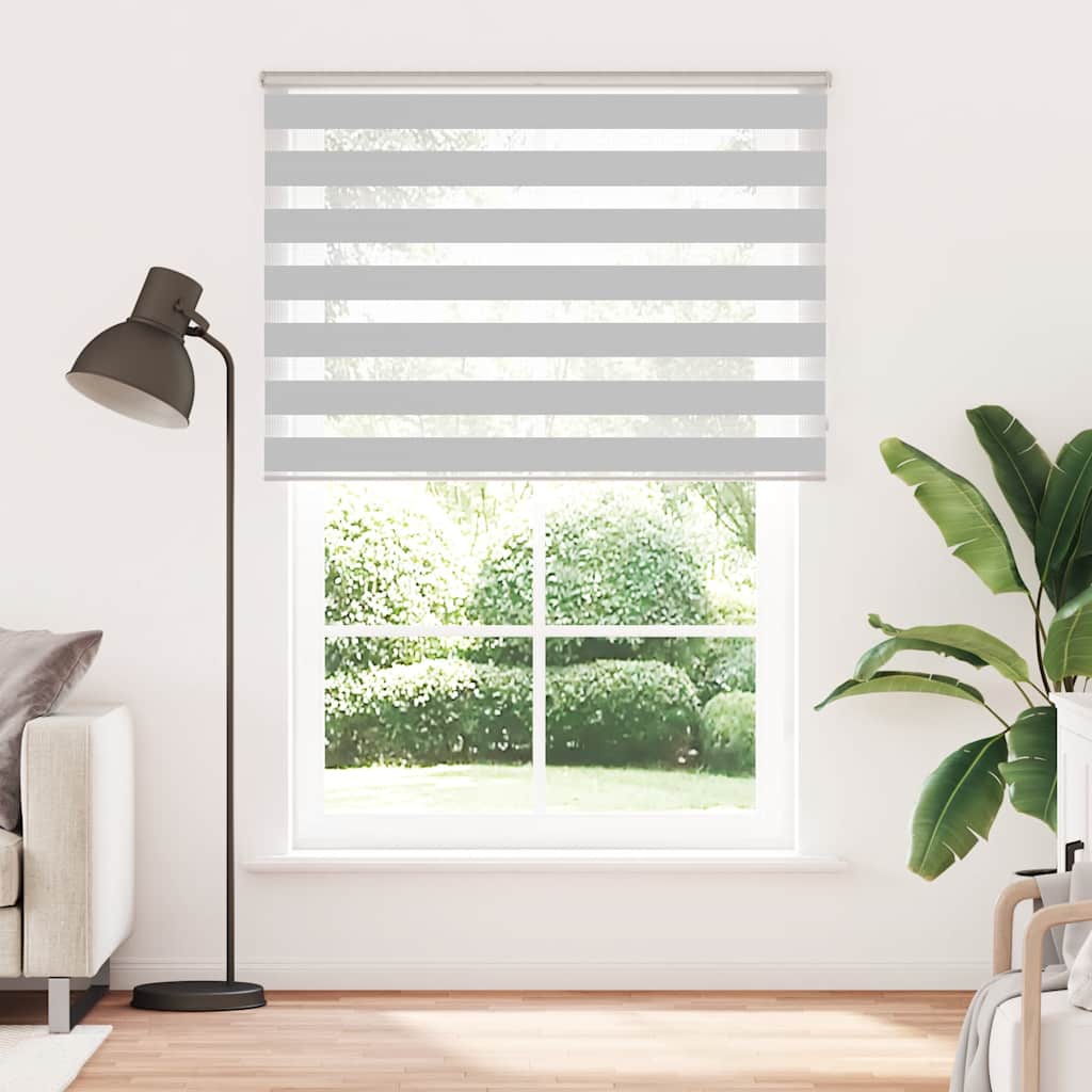 Store enrouleur duo gris clair 165x200 cm largeur tissu 160,9 cm polyester