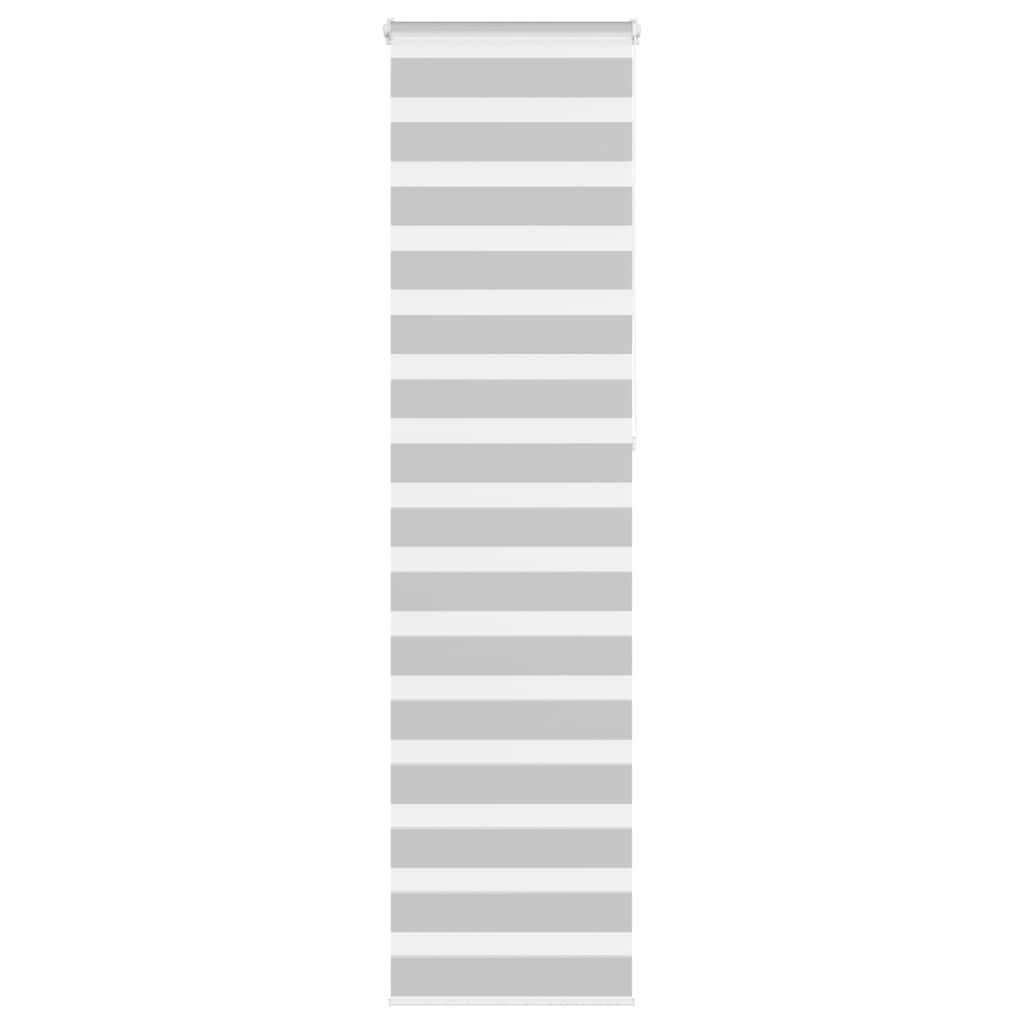 Store enrouleur double gris clair 55x230 cm largeur tissu 50,9 cm polyester