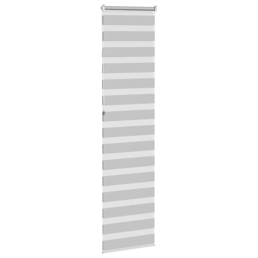 Doppelrollo Hellgrau 65x230 cm Stoffbreite 60,9 cm Polyester