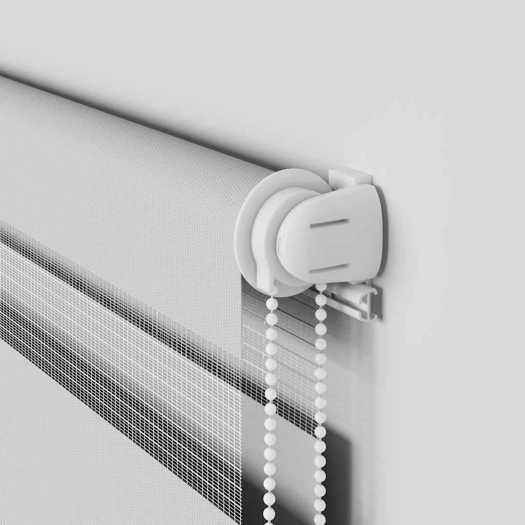 Dual Roller Blind Light Grey 90x230 cm Fabric Width 85.9 cm Polyester