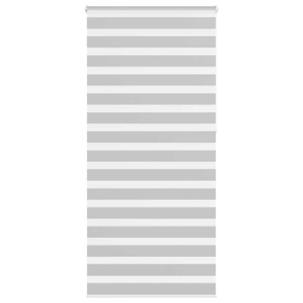 Doppelrollo Hellgrau 100x230 cm Stoffbreite 95,9 cm Polyester