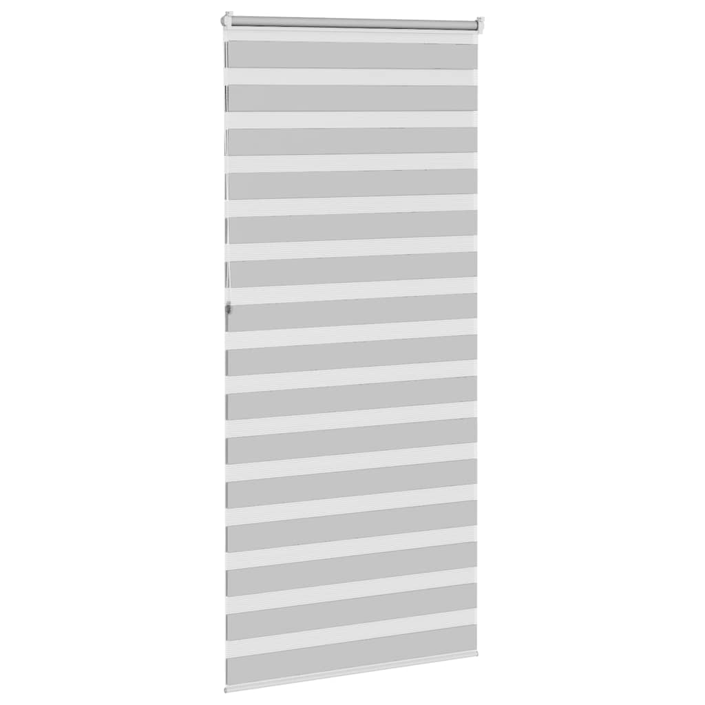 Doppelrollo Hellgrau 100x230 cm Stoffbreite 95,9 cm Polyester