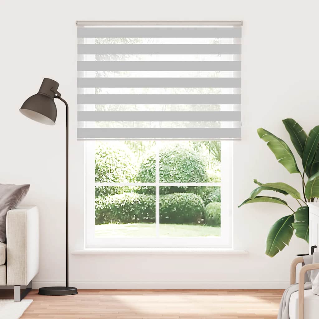 Doppelrollo Hellgrau 155x230 cm Stoffbreite 150,9 cm Polyester