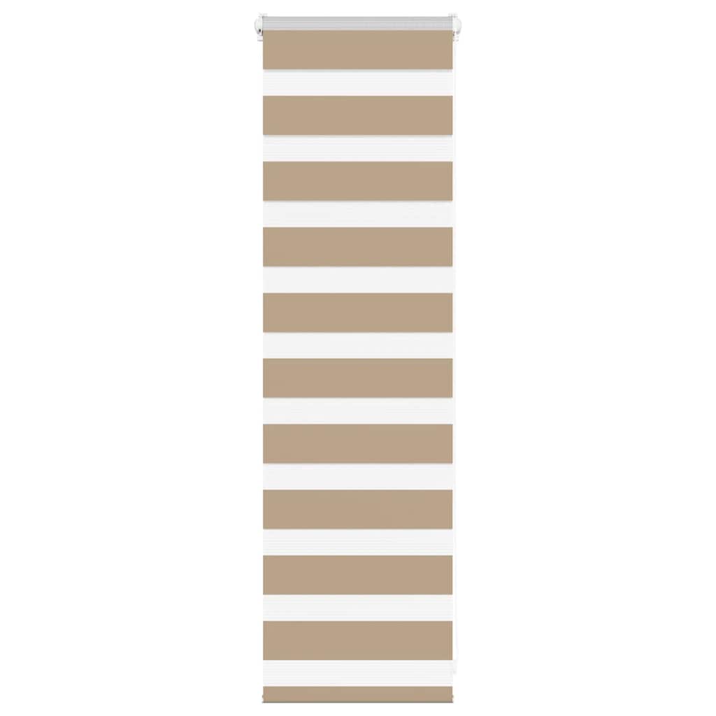 Store enrouleur double marron sable 40x100 cm Largeur de tissu 35,9 cm Polyester