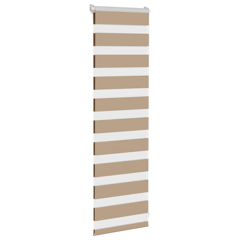 Store enrouleur double marron sable 40x100 cm Largeur de tissu 35,9 cm Polyester