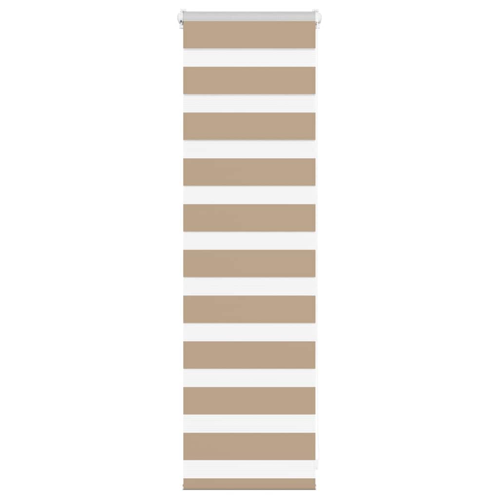 Store double enrouleur sable brun 45x100 cm Largeur tissu 40,9 cm Polyester