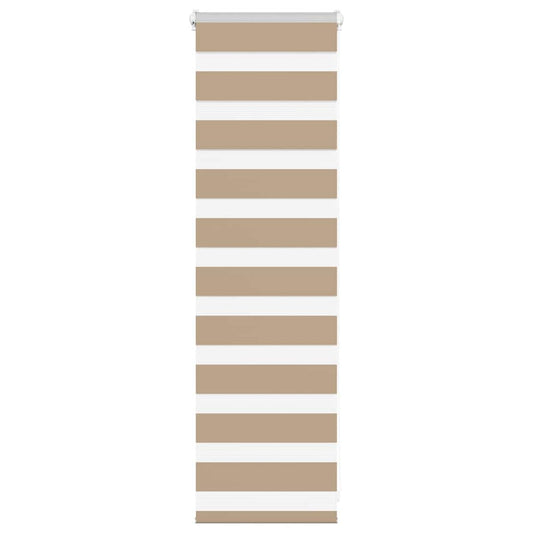 Store double enrouleur sable brun 45x100 cm Largeur tissu 40,9 cm Polyester