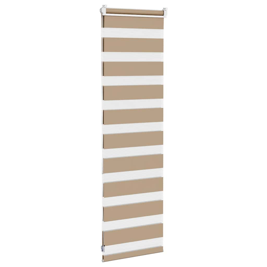 Store vénitien double marron sable 50x100 cm largeur du tissu 45,9 cm polyester
