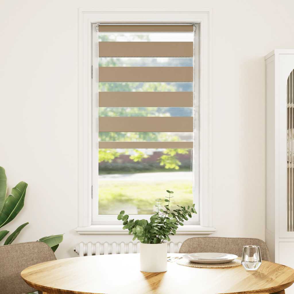Store double en brun sable 55x100 cm Largeur du tissu 50,9 cm Polyester