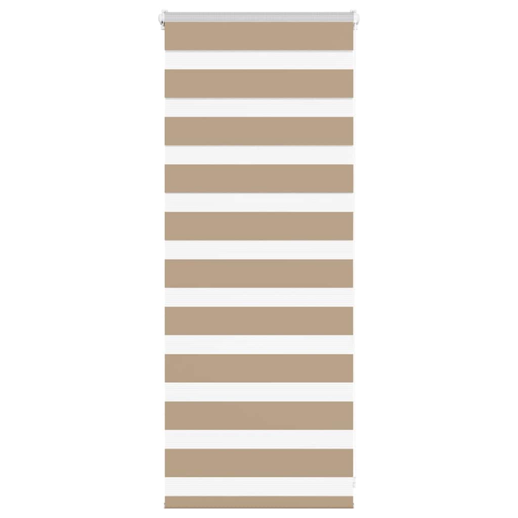 Store enrouleur jour nuit marron sable 60x100 cm largeur tissu 55,9 cm polyester