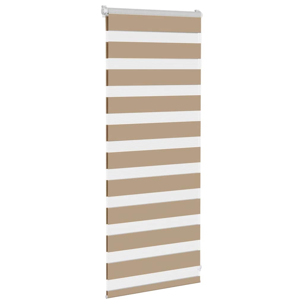 Store enrouleur jour nuit marron sable 60x100 cm largeur tissu 55,9 cm polyester