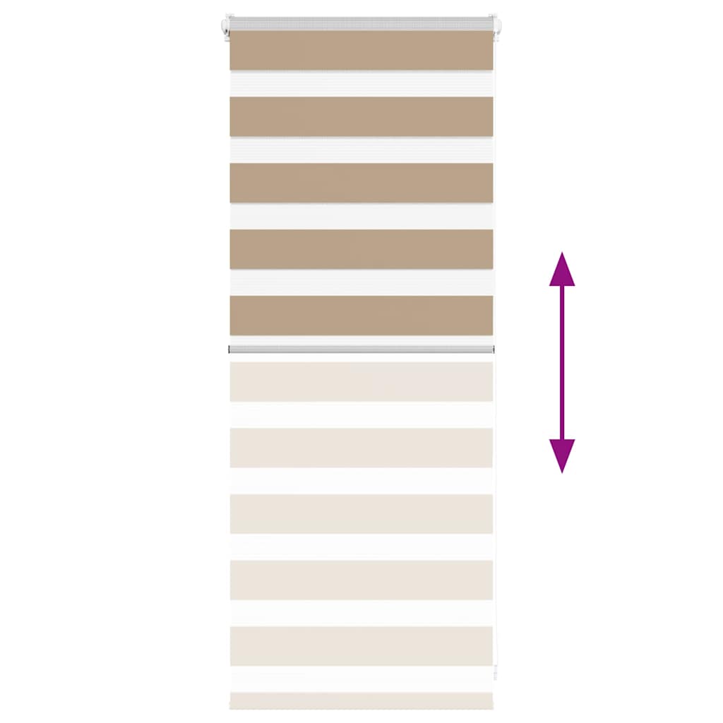 Store double enrouleur brun sable 65x100 cm largeur de tissu 60,9 cm polyester