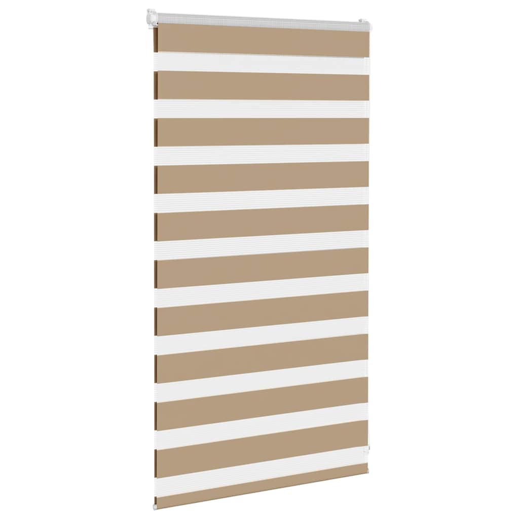 Doppelrollo Sandbraun 90x100 cm Stoffbreite 85,9 cm Polyester
