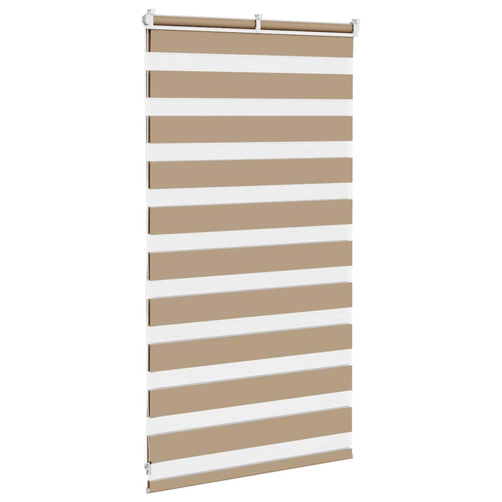 Doppelrollo Sandbraun 90x100 cm Stoffbreite 85,9 cm Polyester