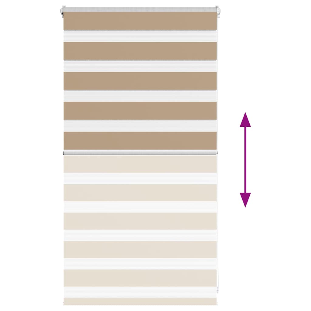 Doppelrollo Sandbraun 90x100 cm Stoffbreite 85,9 cm Polyester