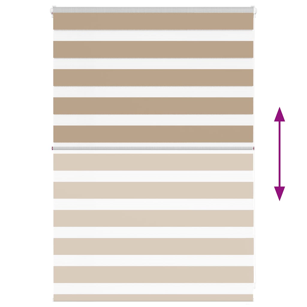 Store enrouleur double marron sable 100x100 cm Largeur de tissu 95,9 cm Polyester