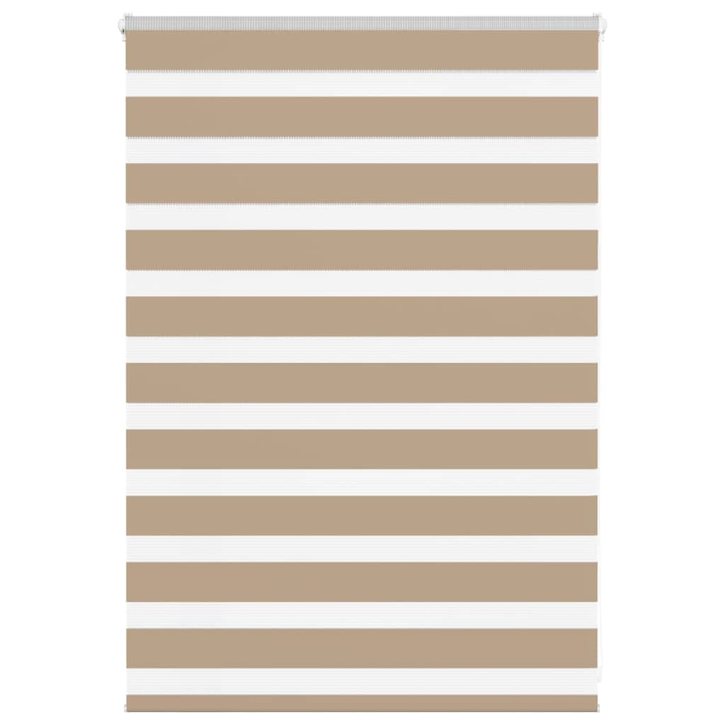 Double Roller Blind Sand Brown 105x100 cm Fabric width 100.9 cm Polyester