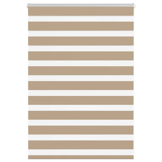 Store enrouleur double marron sable 105x100 cm largeur du tissu 100,9 cm Polyester