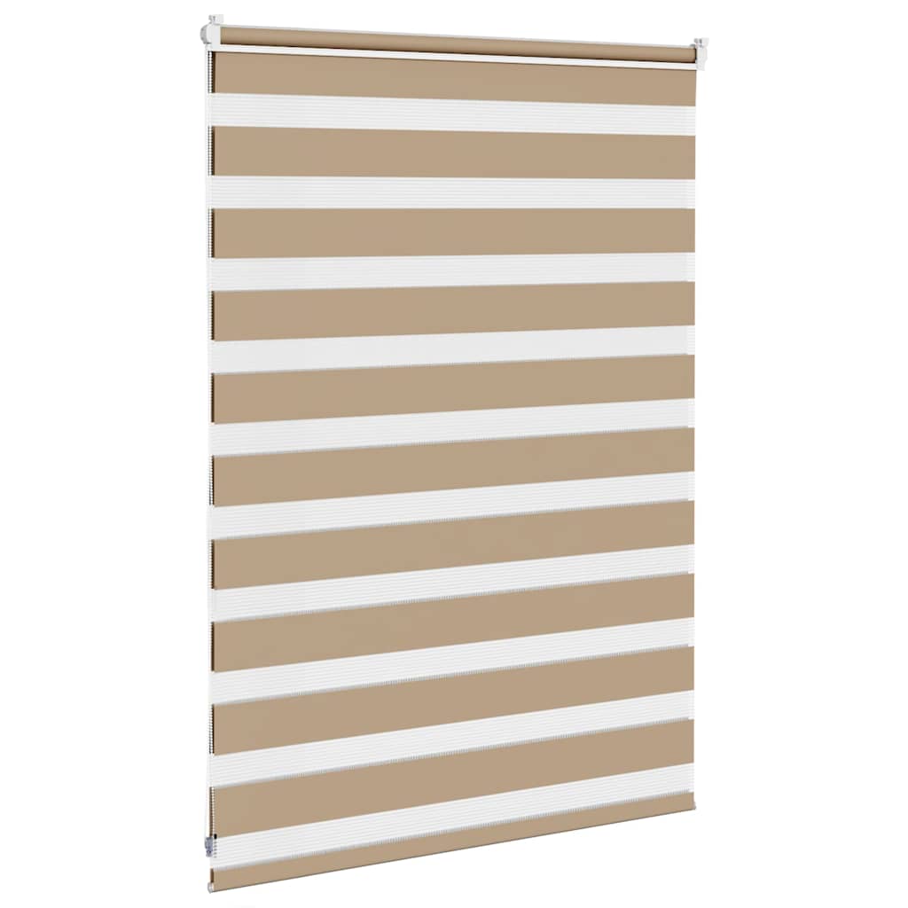 Double Roller Blind Sand Brown 105x100 cm Fabric width 100.9 cm Polyester