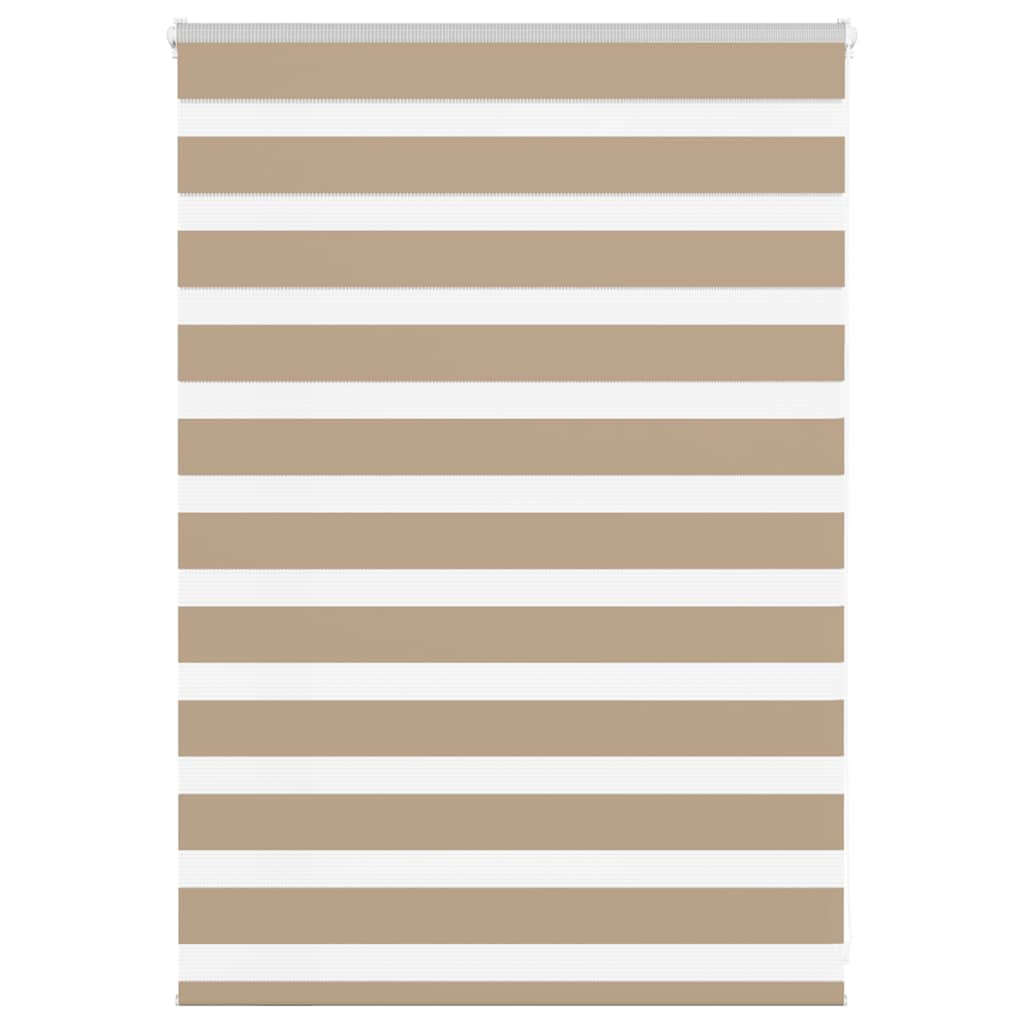 Double roller blind sand brown 110x100 cm fabric width 105.9 cm polyester