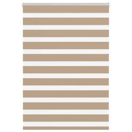 Store enrouleur double marron sable 110x100 cm Largeur du tissu 105,9 cm Polyester
