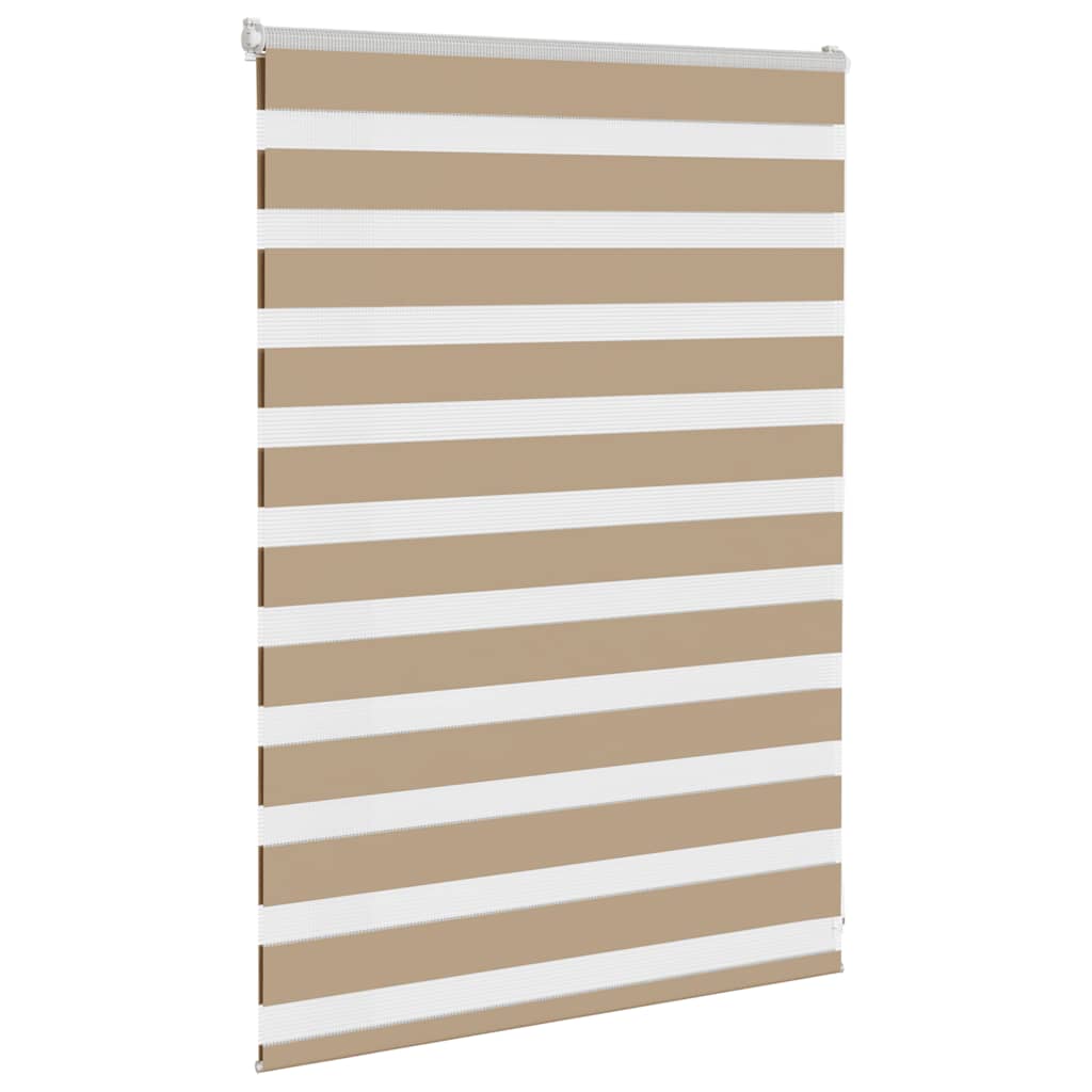 Double roller blind sand brown 110x100 cm fabric width 105.9 cm polyester