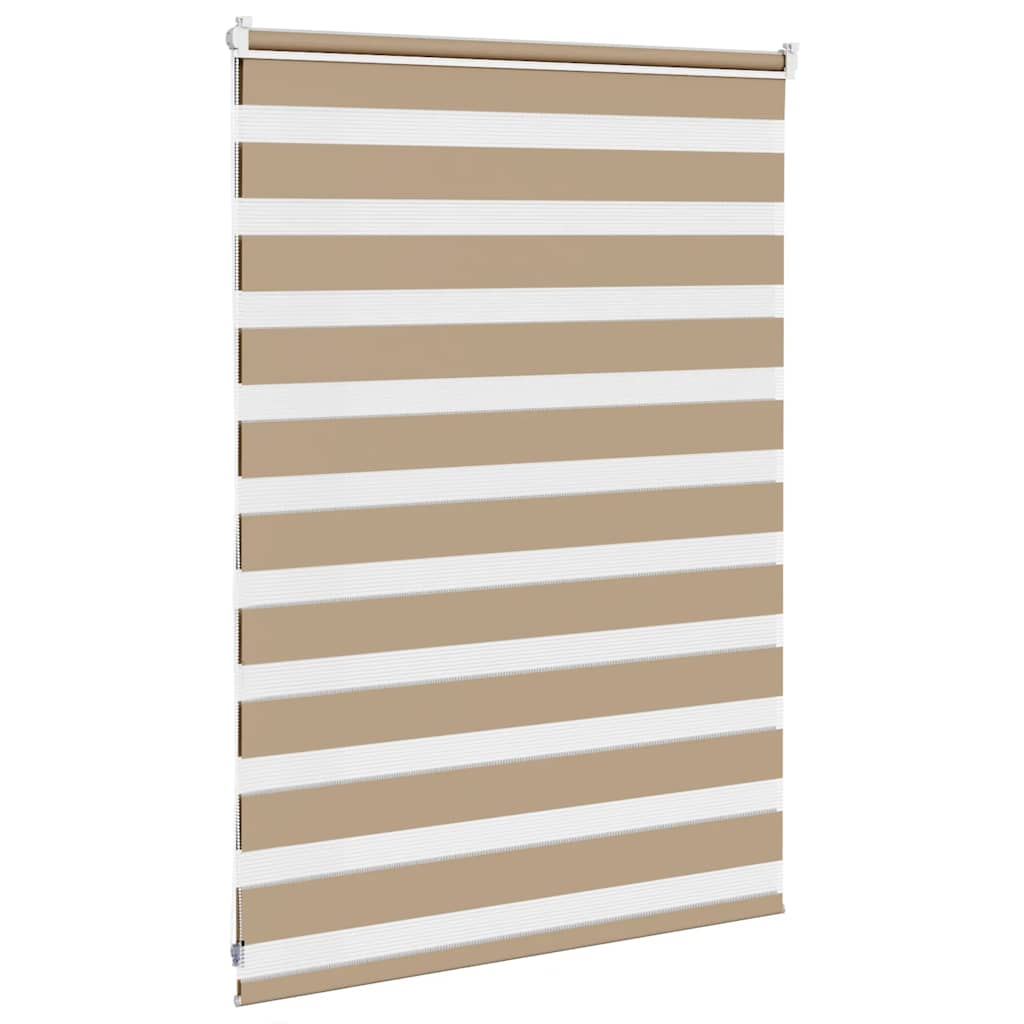 Double roller blind sand brown 110x100 cm fabric width 105.9 cm polyester