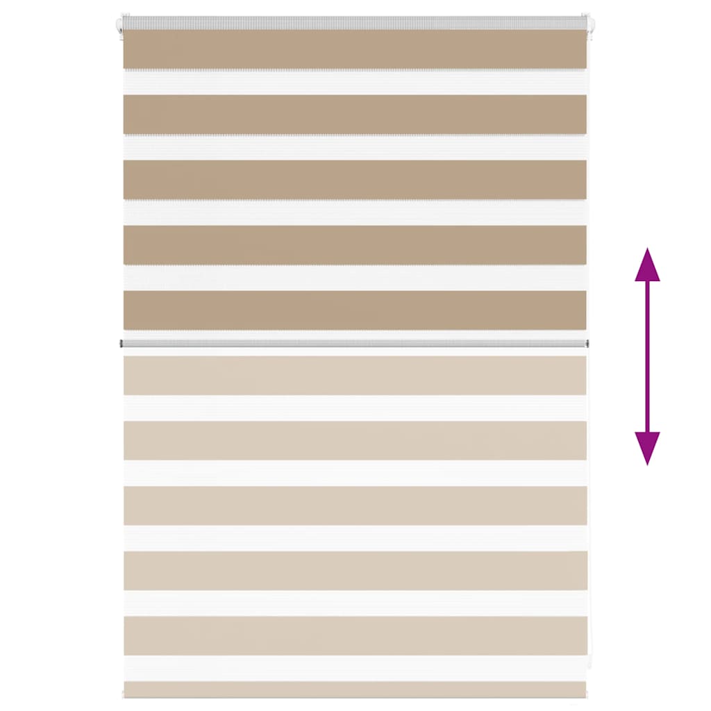 Double roller blind sand brown 110x100 cm fabric width 105.9 cm polyester