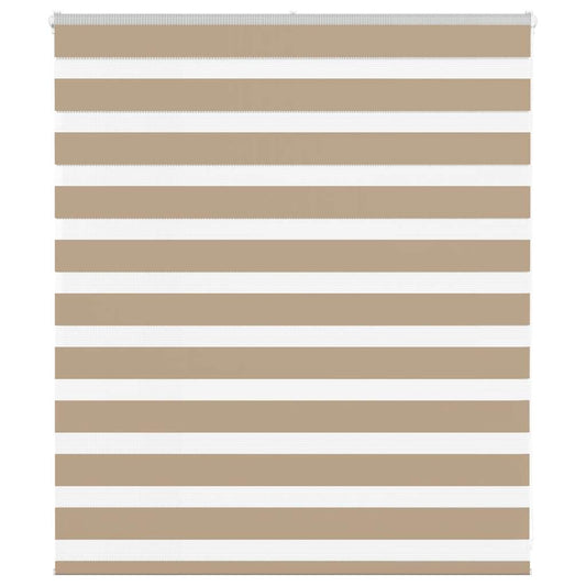 Double roller blind sand brown 120x100 cm fabric width 115.9 cm polyester