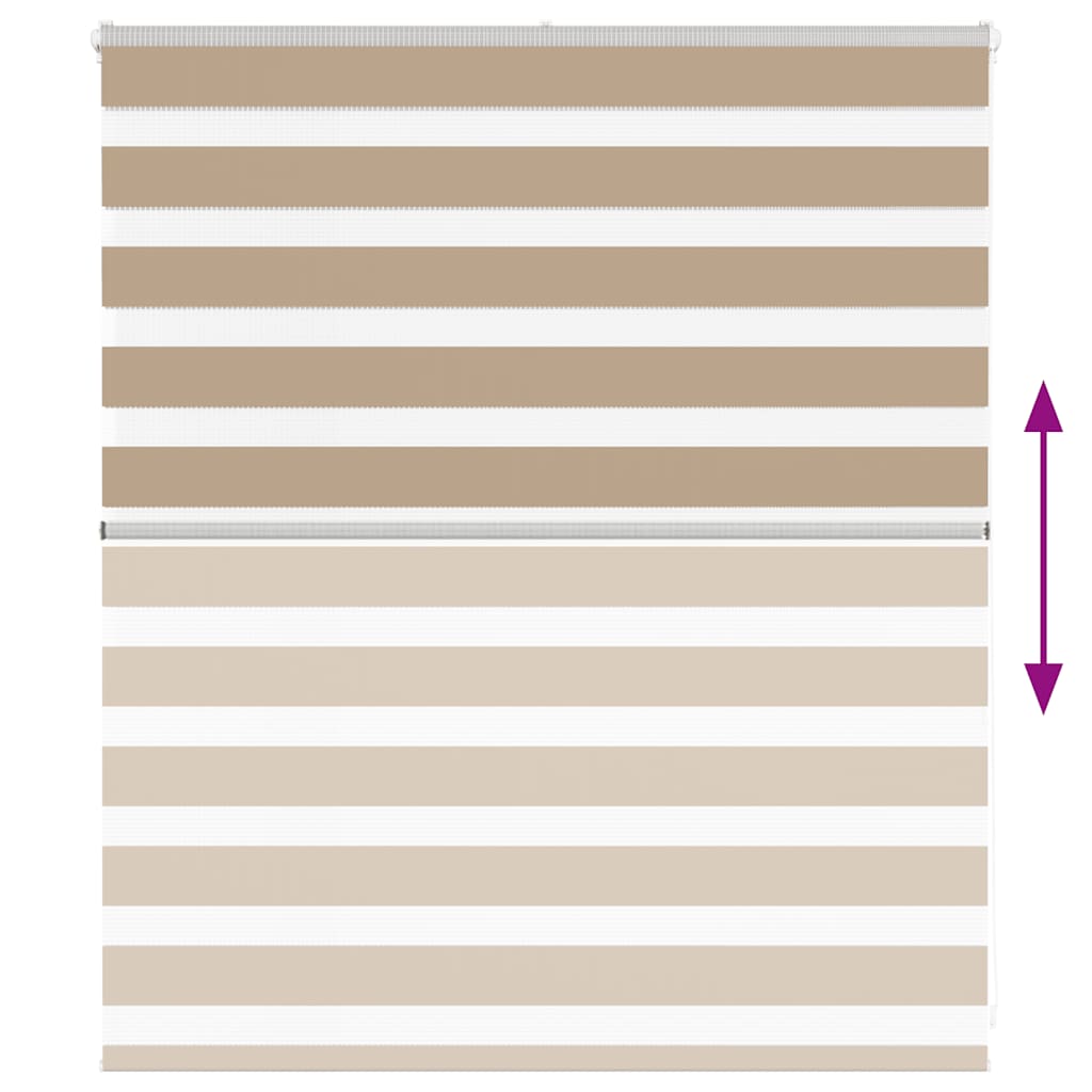Double roller blind sand brown 120x100 cm fabric width 115.9 cm polyester