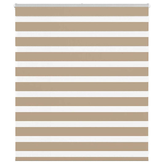Double roller blind sand brown 125x100 cm fabric width 120.9 cm polyester