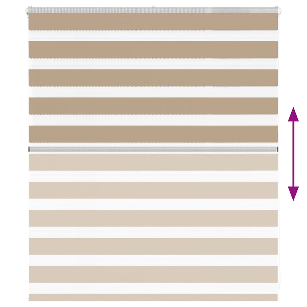 Store double enrouleur brun sable 125x100 cm Largeur de tissu 120,9 cm Polyester