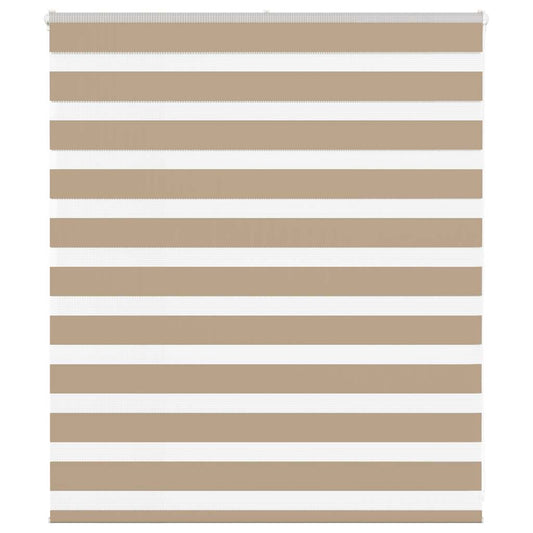 Double Roller Blind Sand Brown 130x100 cm Fabric Width 125.9 cm Polyester