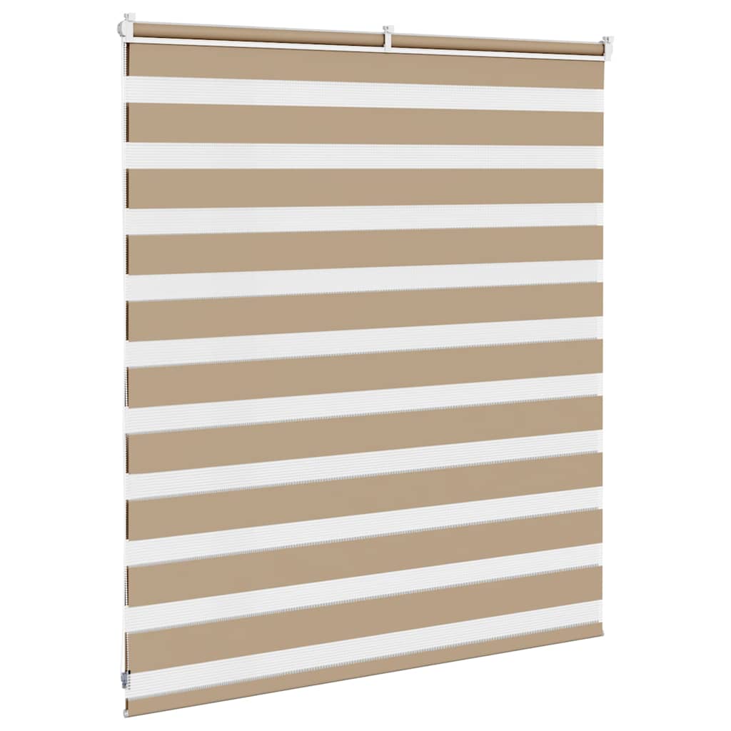 Store vénitien double marron sable 135x100 cm largeur du tissu 130,9 cm polyester