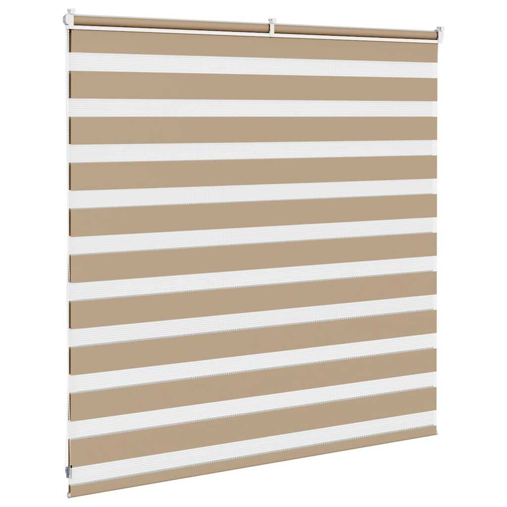 Double Roller Blind Sand Brown 145x100 cm Fabric width 140.9 cm Polyester