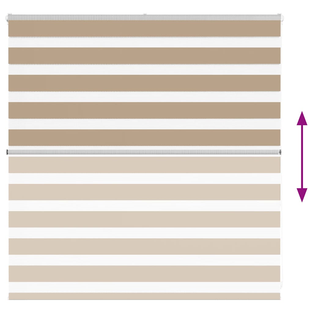 Double Roller Blind Sand Brown 145x100 cm Fabric width 140.9 cm Polyester