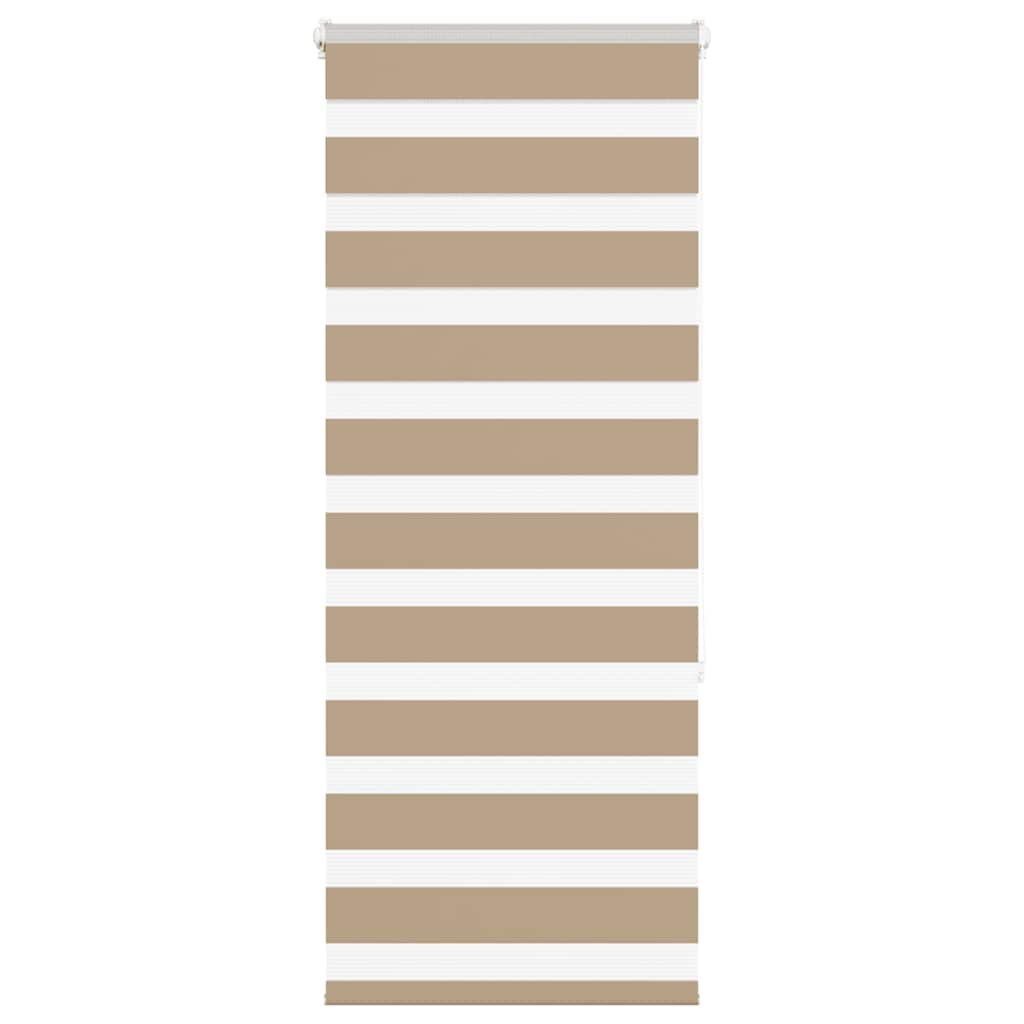 Store double enrouleur brun sable 65x150 cm largeur tissu 60,9 cm polyester
