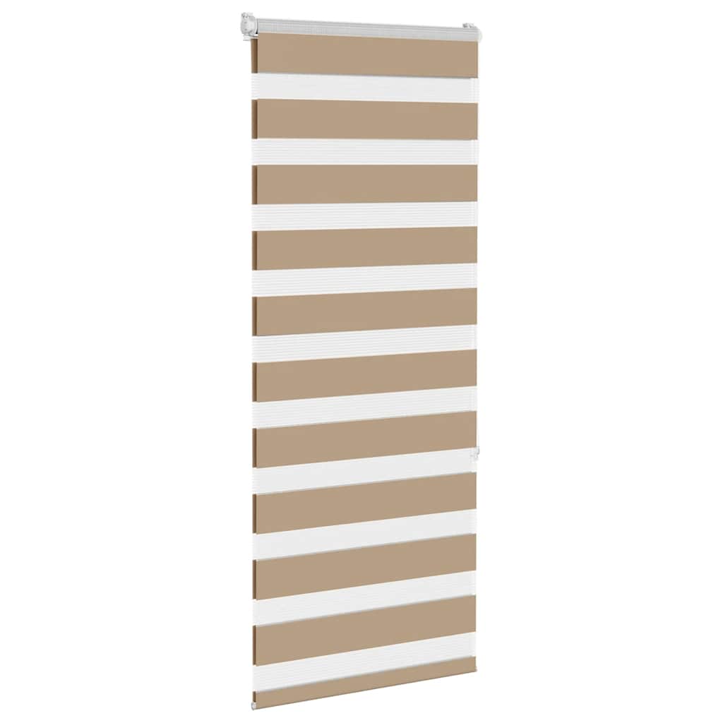 Store double enrouleur brun sable 65x150 cm largeur tissu 60,9 cm polyester