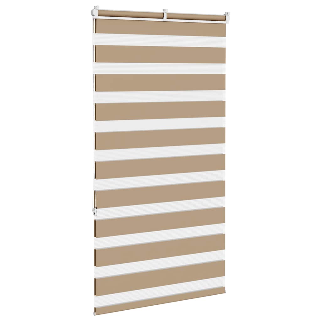 Store vénitien double marron sable 70x150 cm largeur tissu 65,9 cm polyester