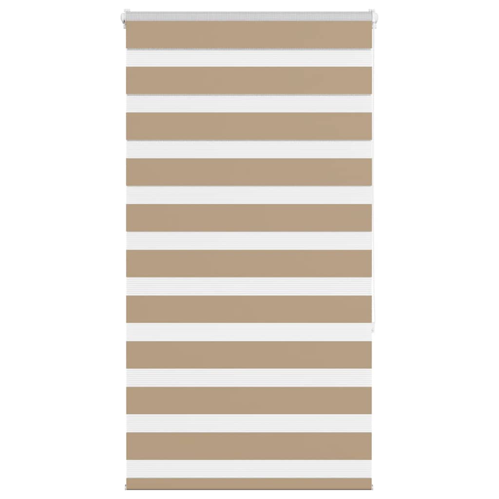 Store double enrouleur brun sable 75x150 cm Largeur du tissu 70,9 cm Polyester