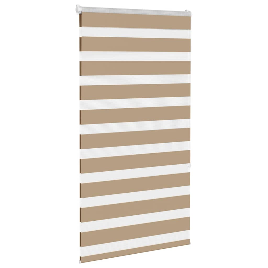 Store enrouleur double marron sable 80x150 cm largeur du tissu 75,9 cm polyester