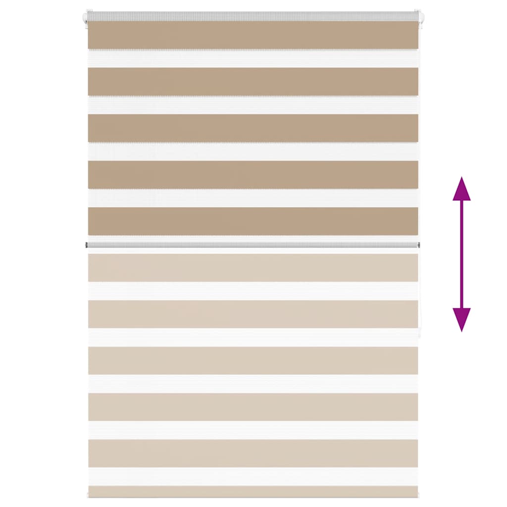 Store double enrouleur brun sable 105x150 cm largeur du tissu 100,9 cm polyester