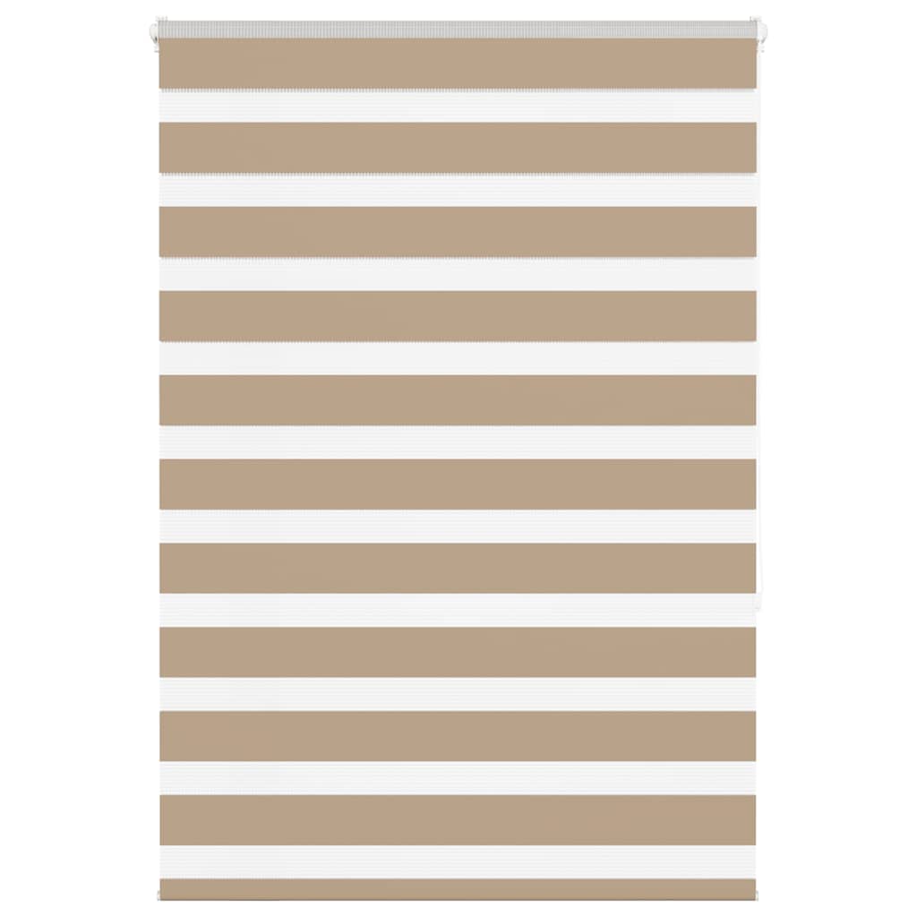 Store enrouleur double marron sable 110x150 cm largeur du tissu 105,9 cm polyester