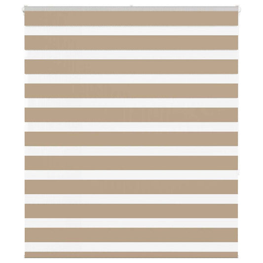 Double Roller Blind Sand Brown 120x150 cm Fabric Width 115.9 cm Polyester