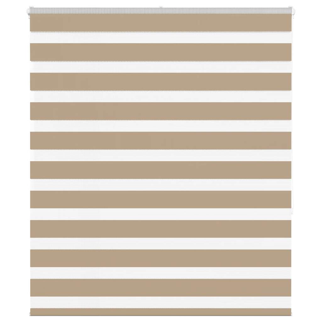 Store double enrouleur brun sable 125x150 cm largeur tissu 120,9 cm polyester