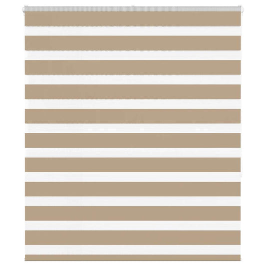 Double Roller Blind Sand Brown 125x150 cm Fabric Width 120.9 cm Polyester