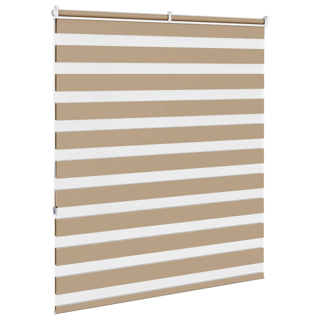 Dual Roller Blind Sand Brown 130x150 cm Fabric width 125.9 cm Polyester