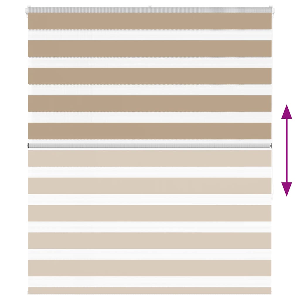 Dual Roller Blind Sand Brown 130x150 cm Fabric width 125.9 cm Polyester
